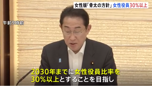 岸田政権年までに女性役員を割にどんな企業でも余裕で即達成可能だったｗｗｗｗｗｗｗｗｗｗｗ