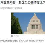 あなたは第2次岸田再改造内閣にどれくらい期待しますか？←２０万人が投票した結果