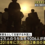 去年の技能実習生の行方不明数９０００人うち６０００人がベトナム人