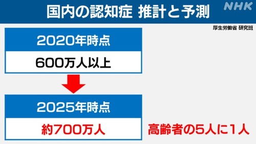 ２０２５年には高齢者の５人に１人が認知症という地獄に　子供は介護離職で詰む現実