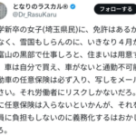 新卒女子「助けて！就職したら富山勤務を命じられたの！通勤にマイカー必須らしいしもうマジ無理…」