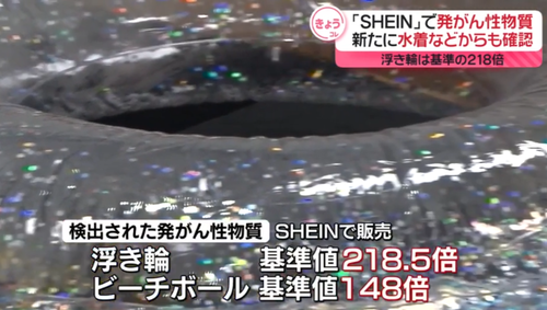 SHEIN商品に発がん性物質　女性用下着に続き水着や浮き輪からも基準値の２００倍超